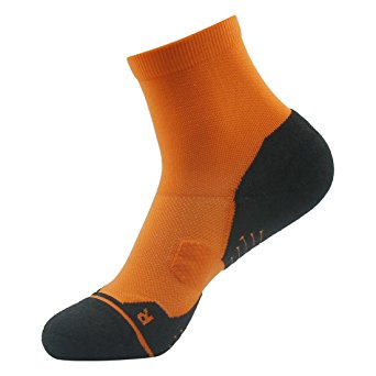 Running Socks Support, HUSO Men Women High Performance Arch Compression Cushioned Quarter Socks 1,2,3,4,6 Pairs