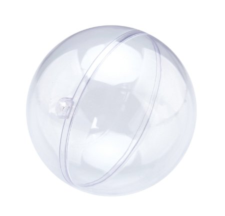 Naice Christmas Ball Ornament Clear Plastic Fillable Ball 100mm - Pack of 12