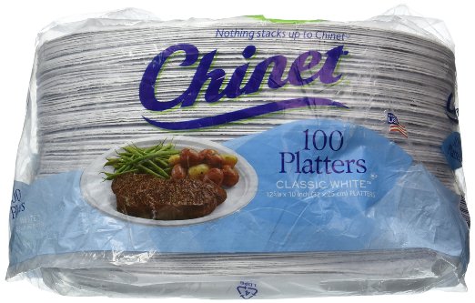 Chinet Platters, Extra Large, 100 Count
