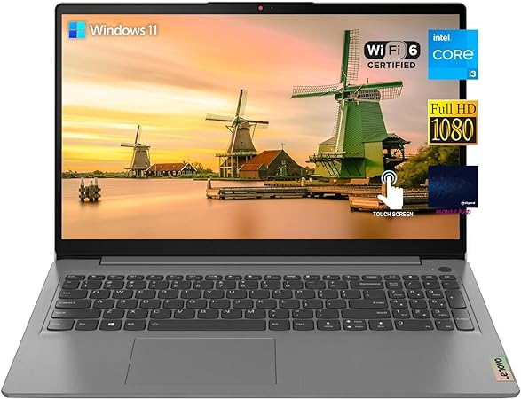 Lenovo IdeaPad 3 Laptop,15.6" FHD Touchscreen, Intel Core i3-1115G4 Processor, 24GB RAM, 1TB SSD, Webcam, HDMI, Wi-Fi 6 Webcam, Bluetooth,Type-C, Win 11, Skyerd Mouse Pad Arctic Grey