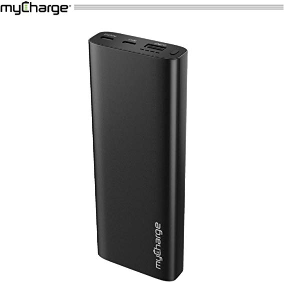 myCharge RazorMega-C Portable Charger 20100mAh / 18W Dual USB QC 3.0 External Battery Pack Power Bank for USB A and USB C Devices (Apple iPhone Xs, XS Max, XR, X, 8, 7, 6, SE, 5, Samsung Galaxy, LG)