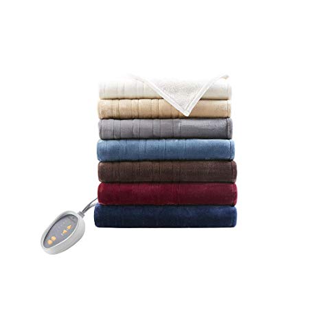 Woolrich WR54-1744 Heated Plush To Berber Blanket Full Sapphire Blue,Full