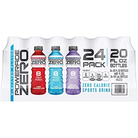 Powerade Zero Sports Drink Variety, 20 Ounce (24 Bottles)