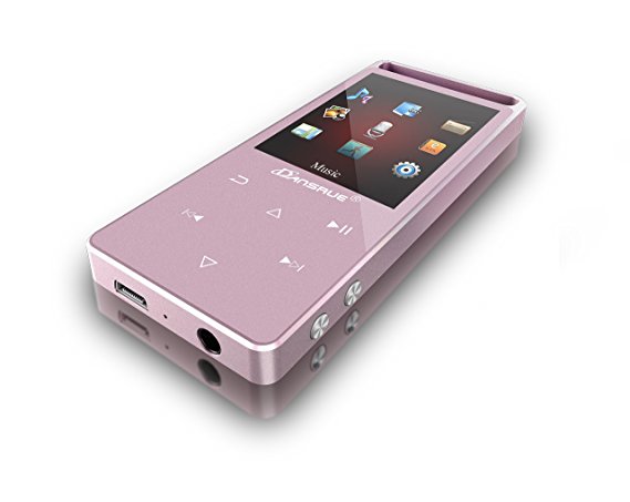 MP3 Player, Dansrue M01 8GB Digital Music Audio Player with FM Radio/Voice Recorder, Metal Shell Touch button, 60 Hours Playback and Expandable Up to 128GB