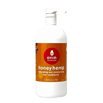 Oyin Handmade Honey Hemp Conditioner, 1-Liter Stock Up w/Pump