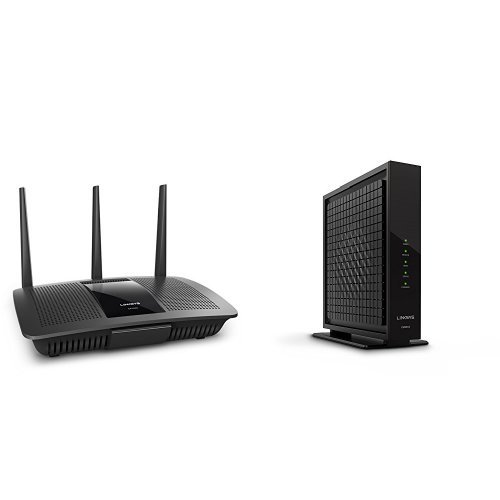 Linksys AC1900 Dual Band Wireless Router (Max Stream EA7500) and Linksys DOCSIS 3.0 16x4 Cable Modem (CM3016)