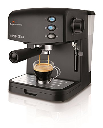 Espressione CM-1695 Minimoka Espresso Machine, 1.5 L, Black