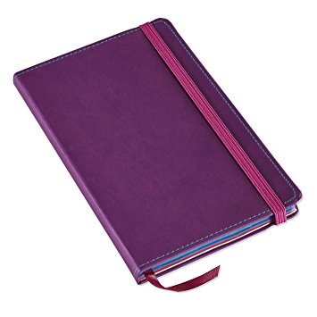 Astrobrights ColorPop Journal Notebook, 5.25” x 8.5”, Italian Leatherette Cover, 240 Pages, Purple