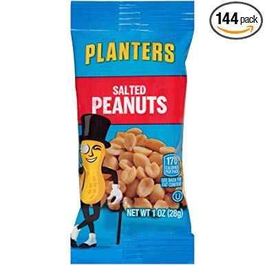 Planters Single Serve Salted Peanuts (1 oz Bags, Pack of 144)