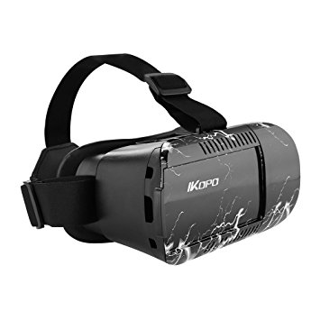 IKOPO 3D Virtual Reality Glasses,The New Headband VR Headset for 3D Movies,Games,with Adjustable focal and pupil distance
