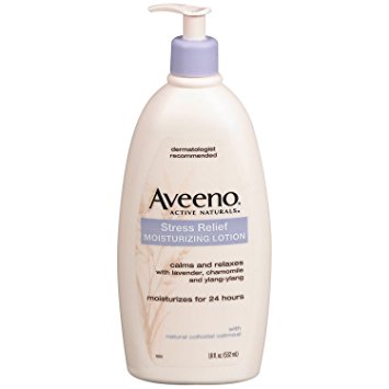 Aveeno Body Moisture Stress Relief Moisturizing Lotion, 18 Ounce (Pack of 3)