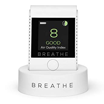 BREATHE|Smart Portable Pollution & Air Quality Monitor, Measures Outdoor and Indoor Air Quality. Monitors Dust, Smoke, PM2.5 Air Pollution. Air Quality Tester - Reduce Your Exposure to Toxic Air
