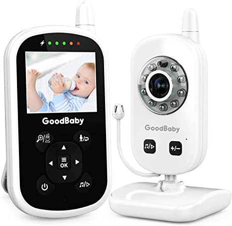 Video Baby Monitor with Camera and Audio - Auto Night Vision,Two-Way Talk, Temperature Monitor, VOX Mode, Lullabies, 960ft Range and Long Battery Life