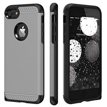 iPhone 8 Case,CHTech iPhone 7 Case Armor Shock Absorbing Dual Layer Case with Heavy Duty Drop Protection and Scratch Resistant Cover for Apple iPhone 7 / iPhone 8 [Gray]