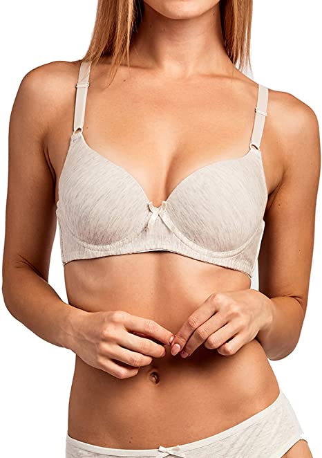 MaMia Women's Full Cup Push Up Lace Bras (Pack of 6)