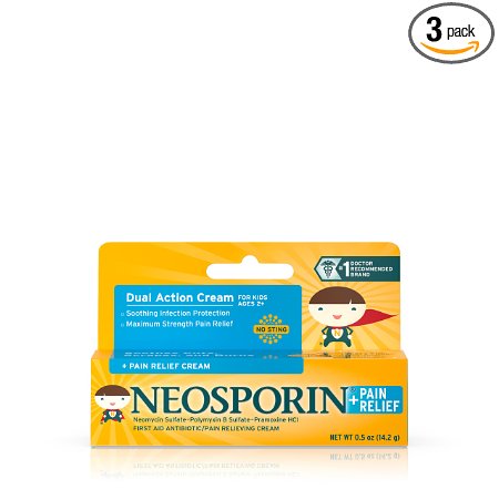 Neosporin First Aid Antibiotic   Pain Relief Cream For Kids, .5 Oz
