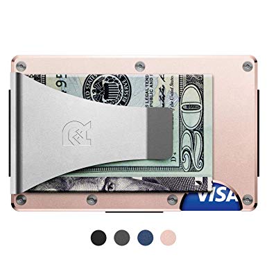 The Ridge Authentic Minimalist Metal RFID Blocking Wallet - Money Clip