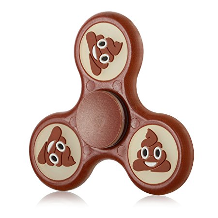 Zemojis Glow in the Dark Tri-Spinner Fidget Hand Spinner Toy Stress Reducer EDC Focus Toy Relieves ADHD Anxiety and Boredom Satisfaction Guarantee (Poop)
