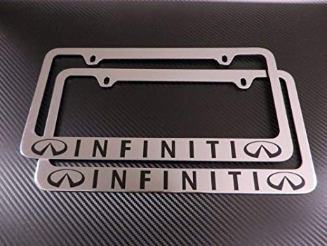 2 Brand New infiniti chromed license plate frame (metal)