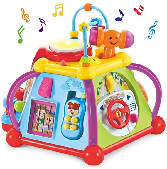 WISHTIME Baby Activity Musical Educational Toy Activity Centre Musical Cube Play & Learning Toy With lights and Sounds For Boys and Girls Toddlers