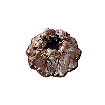 Nordic Ware Harvest Leaves Bundt Pan, Bronze