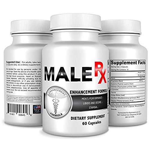 Male Enhancement Pills – Size Enhancing Supplement for Men -Fast Acting Safe Alternative to Prescriptions –Increase- Size- Length- Girth- Libido and Stamina –60 Capsules