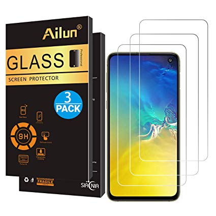 AILUN Screen Protector Compatible with Galaxy S10e(5.8") 2019 only,[3 Pack],9H Hardness Tempered Glass,Ultra Clear,Anti-Scratch,Case Friendly-Siania Retail Package