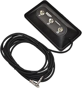 HQRP 3-Button Guitar Amp Momentary Footswitch compatible with Fender Bassman 300 Pro, Bassman 1200 Pro, Sunn 300T Amps