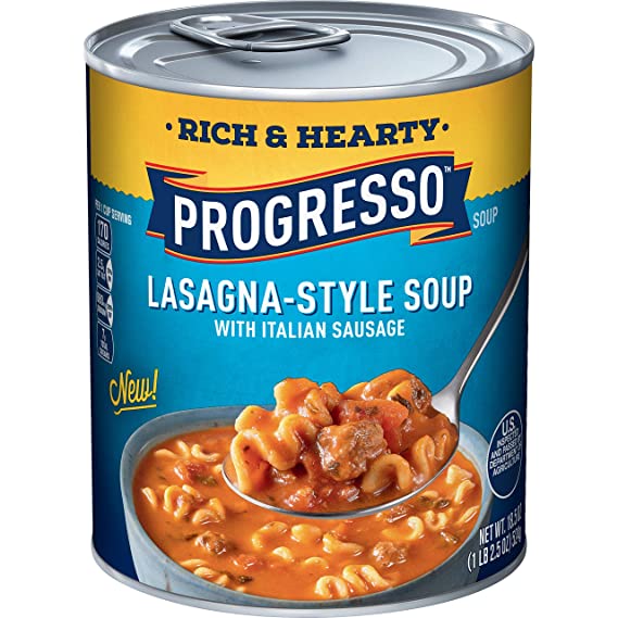 Progresso Rich & Hearty, Lasagna Style Soup, 18.5 oz