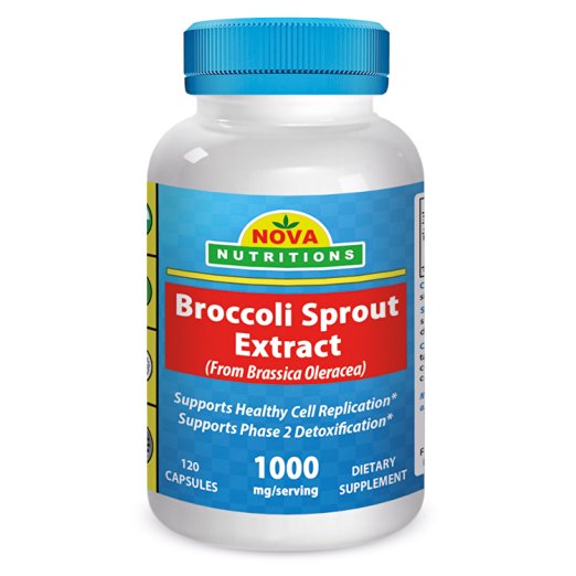 Broccoli Sprout Extract 1000 mg 120 Capsules by Nova Nutritions