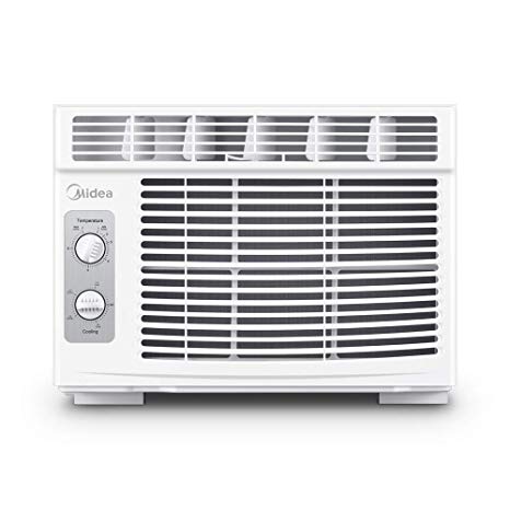 MIDEA MAW05M1BWT Window air Conditioner 5000 BTU with Mechanical Controls, 7 Temperature Settings, 2 Cooling and Fan Settings,115/60Hz, White