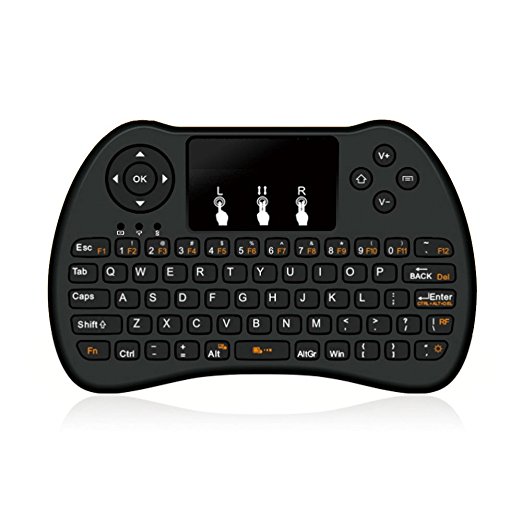 Tripsky H9 Mini 2.4Ghz Wireless Touchpad Keyboard With Mouse For Pc, Pad, Xbox 360, Ps3, Google Android Tv Box, Htpc, Iptv (Black)