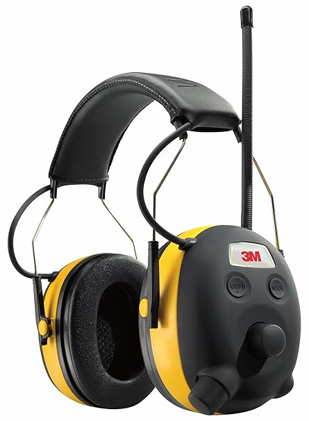 3M WorkTunes AM/FM Hearing Protector Earmuffs, 90541EC1 (87-98 dB)