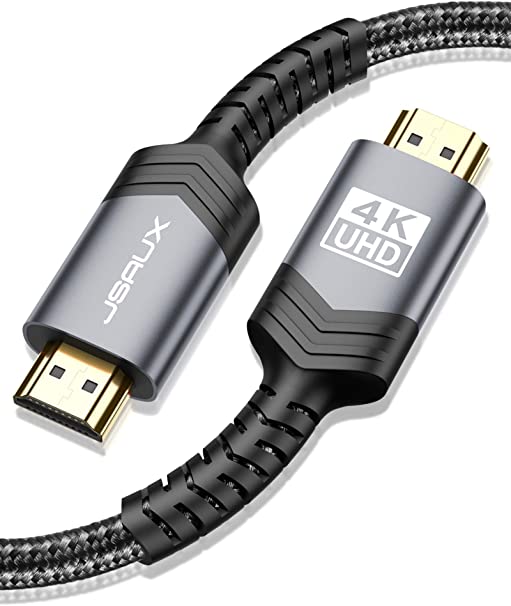 4K HDMI Cable, JSAUX 2M HDMI 2.0 Cable Ultral High Speed 18Gbps Lead Cord Support 3D, Video 4K@60Hz, UHD 2160P, HD 1080P, Ethernet Compatible with Fire TV, Apple TV, PlayStation PS4 PS3 PC - Grey