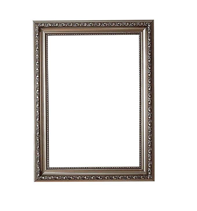 Ornate Shabby Chic Picture/Photo/Poster frame - With an MDF backing board - Ready to hang or stand - With a High Clarity Styrene Shatterproof Perspex Sheet Gun Metal - 12" x 10"