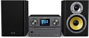 Philips Audio M8905/10 Micro Music System with Bluetooth and DAB /FM Internet Radio (USB, Spotify Connect, CD, MP3-CD, 100 W, Bass-Reflex Loudspeakers, Digital Sound Control) – 2020/2021 Model