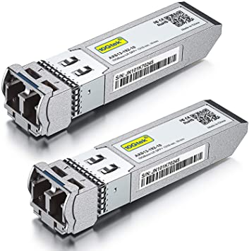 10GBase-LR SFP  Transceiver, 10G 1310nm SMF, up to 10 km, Compatible with Cisco SFP-10G-LR, Meraki MA-SFP-10GB-LR, Ubiquiti UF-SM-10G, Mikrotik, Netgear, D-Link and More, Pack of 2