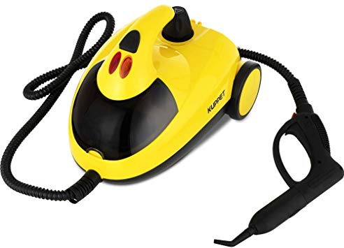 KUPPET Steam Cleaner with Various Accessories, 1.5L Water Tank 1500W, Multi-Purpose, Pressurized Steam Cleaning for Most Floors, Appliances, Carpe, Windows, Autos, and More, Yellow