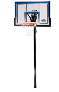 Lifetime 90020 Height Adjustable In Ground Basketball System, 48 Inch Shatterproof Backboard