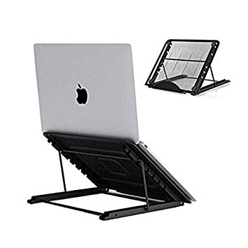 Lidasen Laptop Stand tablet,Foldable Portable Ventilated Desktop Laptop Holder, Cooling Stand (10"-17.3") compatible with Dell XPS, HP, Lenovo,Universal Lightweight&Adjustable Ergonomic Tray (Black)