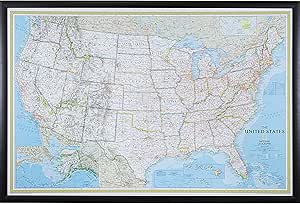 Craig Frames Wayfarer, Classic United States Push Pin Travel Map