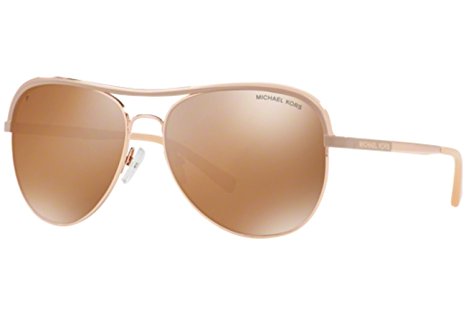 Michael Kors MK1012 11072T Pink / Gold Vivianna I Aviator Sunglasses Polarised