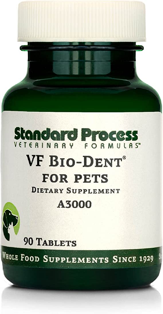 Standard Process - VF Bio-Dent for Pets - Support Oral Health for Dogs and Cats - with Calcium, Phosphorus, Manganese - 90 Tablets