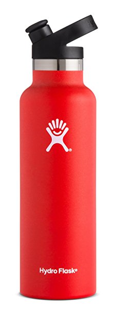 Hydro Flask 21 oz Double Wall Vacuum Insulated Stainless Steel Sports Water Bottle, Standard Mouth with BPA Free Sport Cap