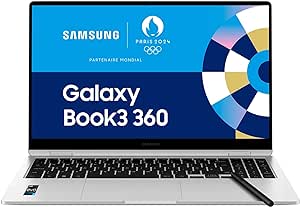 Samsung Galaxy Book3 360, Ordinateur Portable, 15.6", Intel Core i7, 16 Go RAM, 512 Go SSD, Intel Xe Graphics, Argent, Clavier AZERTY FR