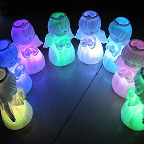 Bluelans 1PC Angel Color Changing Desk Bedroom Party Wedding Decoration Lamp LED Night Light