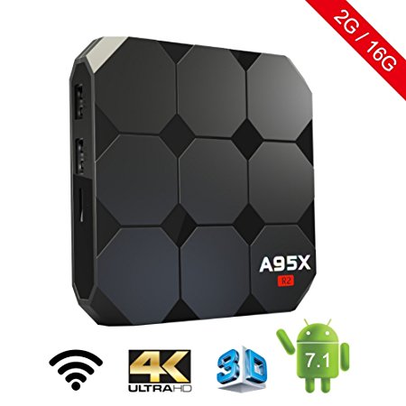 Edal Android 7.1 A95X R2 Amlogic 2G/16G Android TV BOX Quad-core Cortex-A53 Smart TV box
