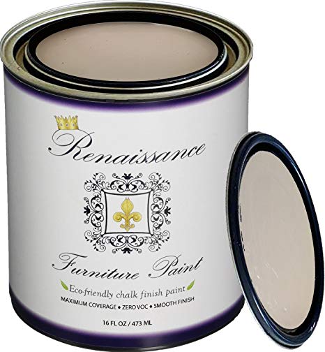 Renaissance Chalk Finish Paint - Alabaster 1 Pint (16oz) - Chalk Furniture & Cabinet Paint - Non Toxic, Eco-Friendly, Superior Coverage