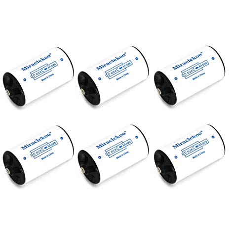 Miraclekoo D Size Battery Spacers for Sanyo Eneloop or Other AA Batteries,6 Pcs