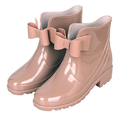 VanEnjoy Womens Short Rain Boots Boot Rubber Waterproof Garden Shoes Anti-Slip Outdoor Work Ankle Wellies
